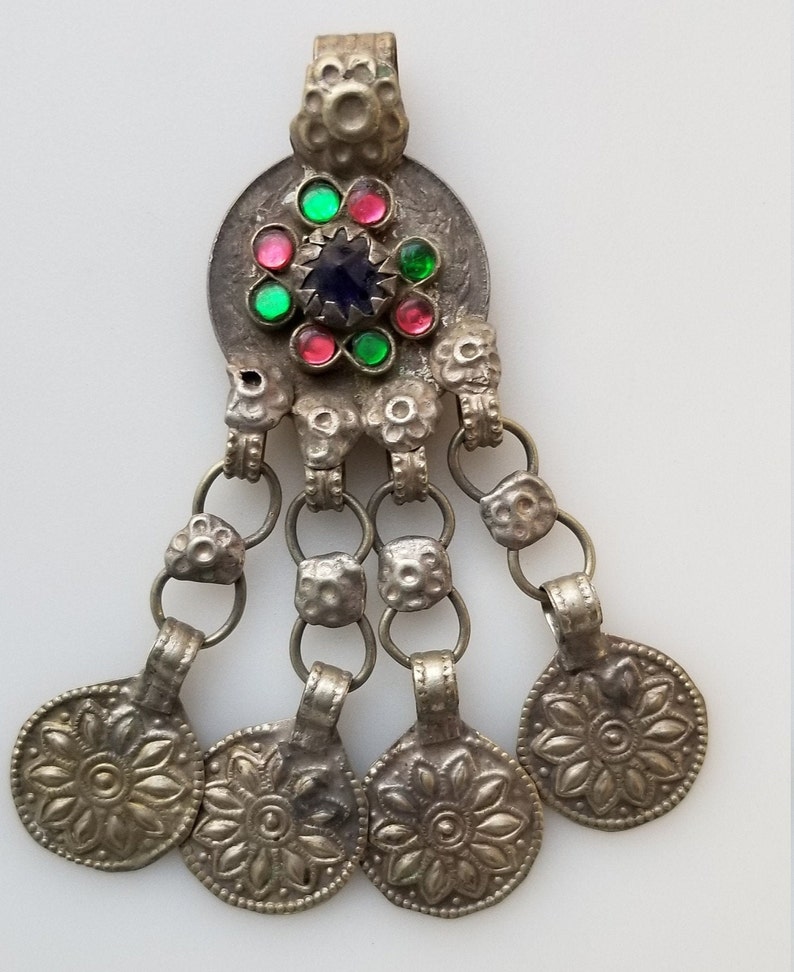 SMALL Afghan pendant Vintage kuchi pendant tribal pendant vintage pendant belly dancing