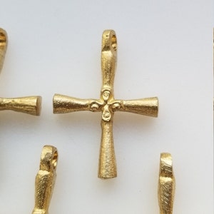 Ethiopian brass Coptic Cross, rustic cross