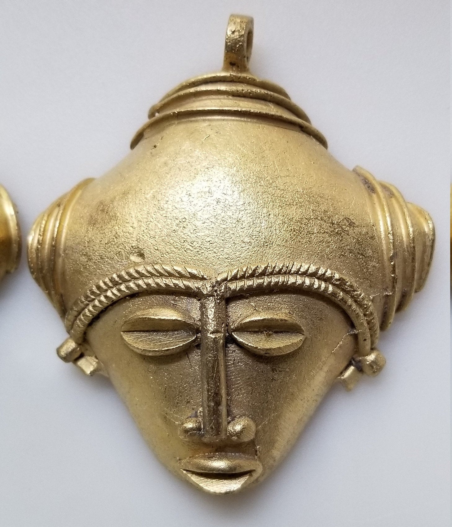 LARGE Brass African pendant brass pendant African pendant Etsy