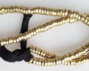 150-160 Afghan heishi beads, brass beads, Afghan findings, DIY supplies, jump ring