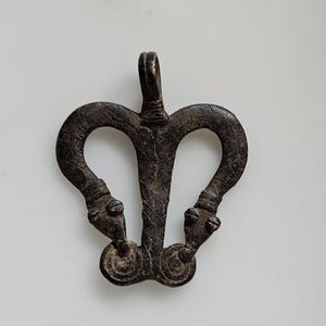 Brass African pendant, Ashanti pendant, handmade in Ghana