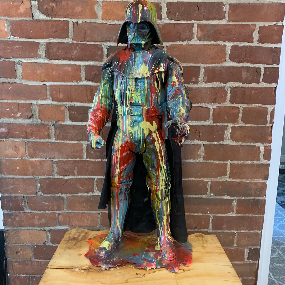 Graffiti Darth Vader Resin Drip Art Statue Star Wars Splatter Splatue ...