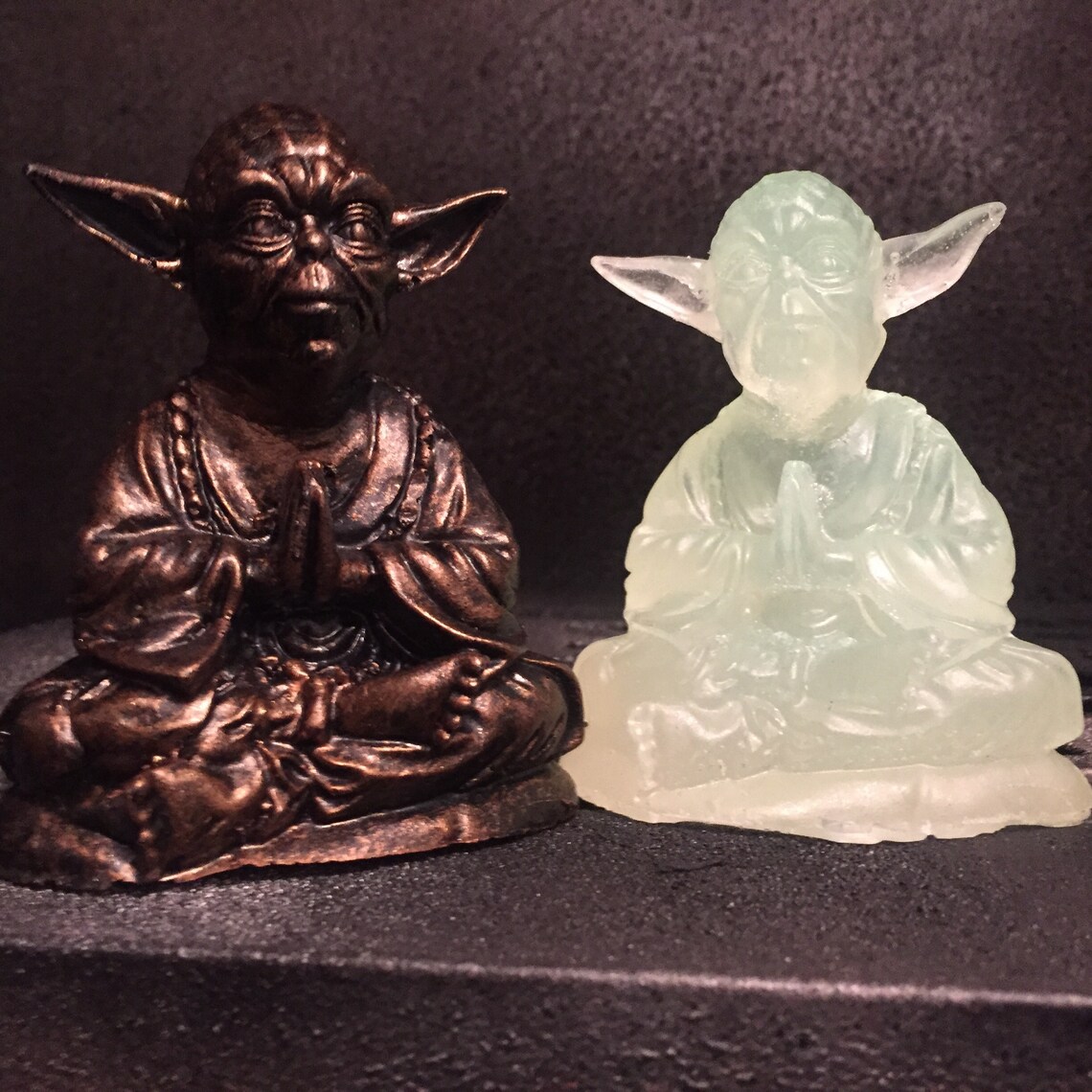 Glowda Yoda Buddha Glow in the Dark GID Statue Original Sculpt Etsy