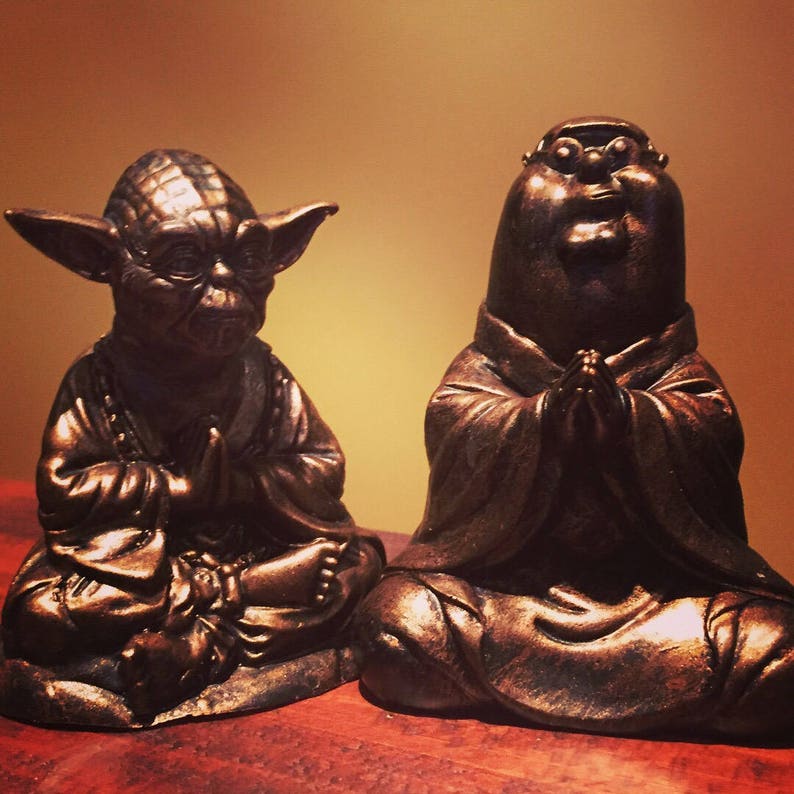 Bronze Yoda Buddha Statue original Sculpt and cast Etsy