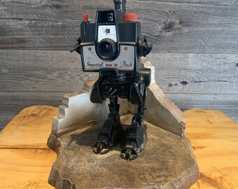 Vintage Camera Polaroid robot walker AT-ST Camera robot Cam-bot kitbash  Imperial Mark 7