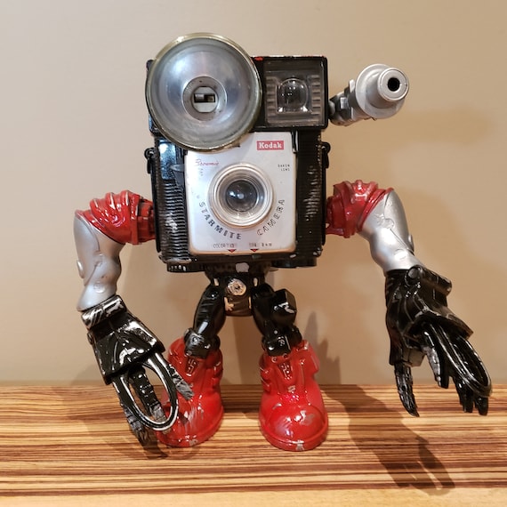 Stor vrangforestilling tricky ribben Vintage Kodak Brownie Starmite Camera Robot Cambot Kitbash - Etsy