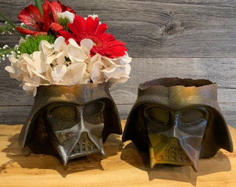 EMPTY  Darth Vader Helmet Centerpiece vase Planter succulents air plants  terrarium decor