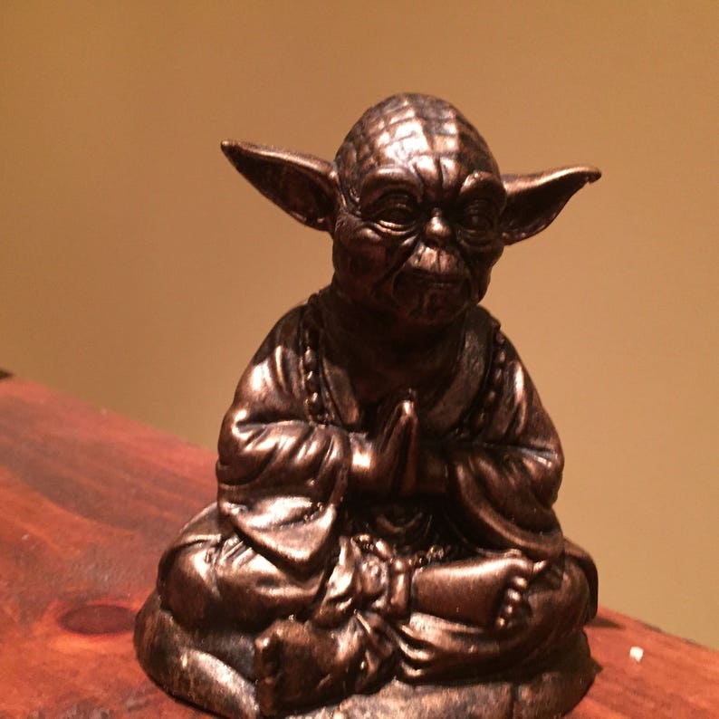 Bronze Yoda Buddha Statue original Sculpt and cast Etsy