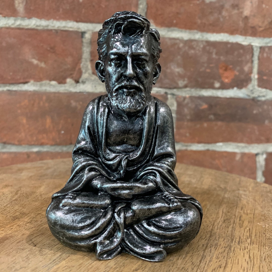 Silver Obi Wan Kenobi Buddha Statue Original Sculpt and Cast Alec