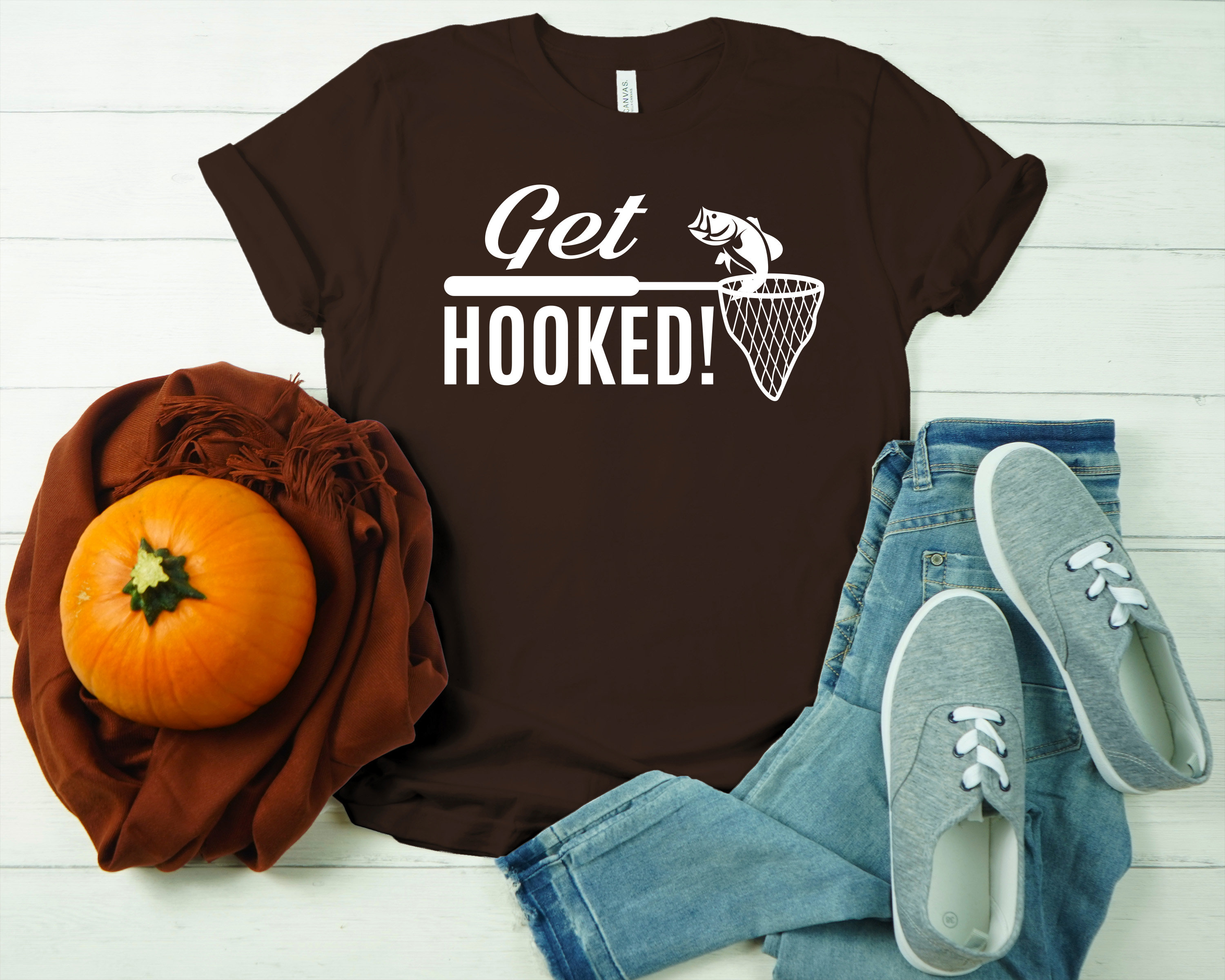 Get Hooked T-shirt - Etsy