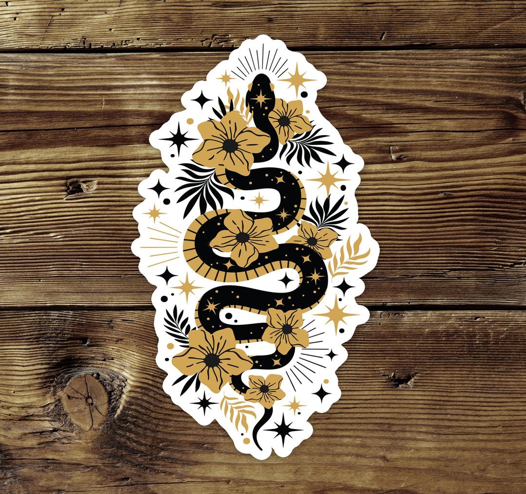 Snake Black Sticker 4