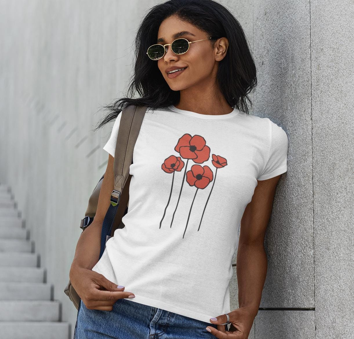 Poppy Flower Shirt - Etsy