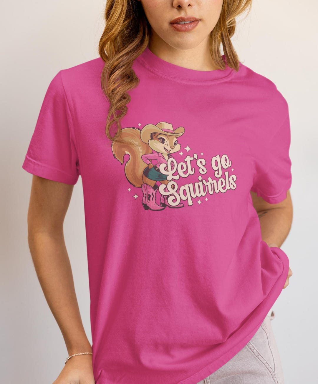 Let's Go Squirrels Ladies T-shirt - Women's Cotton Tee Let's Go