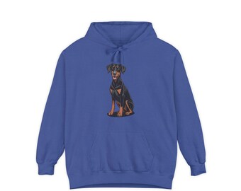 Doberman Pinscher Dogs Hoodie, Cozy Pullover Hooded Sweatshirt, Dobermans Dog Hoodies Sweatshirts, Long Sleeve Fall Apparel