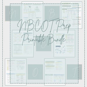 NBCOT Exam Preparation Study Guide Printable Bundle