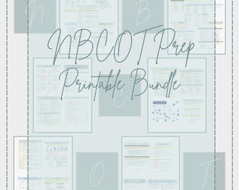 NBCOT Exam Preparation Study Guide Printable Bundle