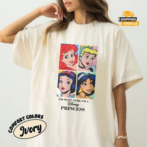 Comfort Colors Disney Princess Tshirt, Snow White Aurora Ariel Princess Shirt, Cinderell Jasmine Shirt, Disneyland Trip Shirt Women