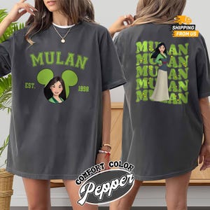 Comfort Colors Mulan Princess Tshirt, Disney Princess Shirt For Her, Magic Kingdom Unisex Shirt, Mulan Shirt, Disneyland Trip Shirt
