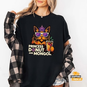 Princess Donut And Mongo Comfort Colors Shirt, Fantasy Book Lover T-Shirt, Goddamns Donut Unisex Tee, Dungeon Crawler Carl TShirt