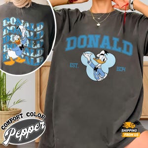 Comfort Colors Disney Donald Tshirt, Donald Duck Shirt For Women, Disney Donald 2 Sided Unisex Shirt, Magic Kingdom Shirt, Disneyworld
