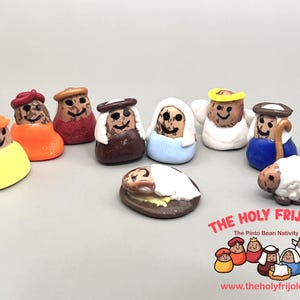 The Holy Frijoles™ The Pinto Bean Nativity Scene™ Without Manger