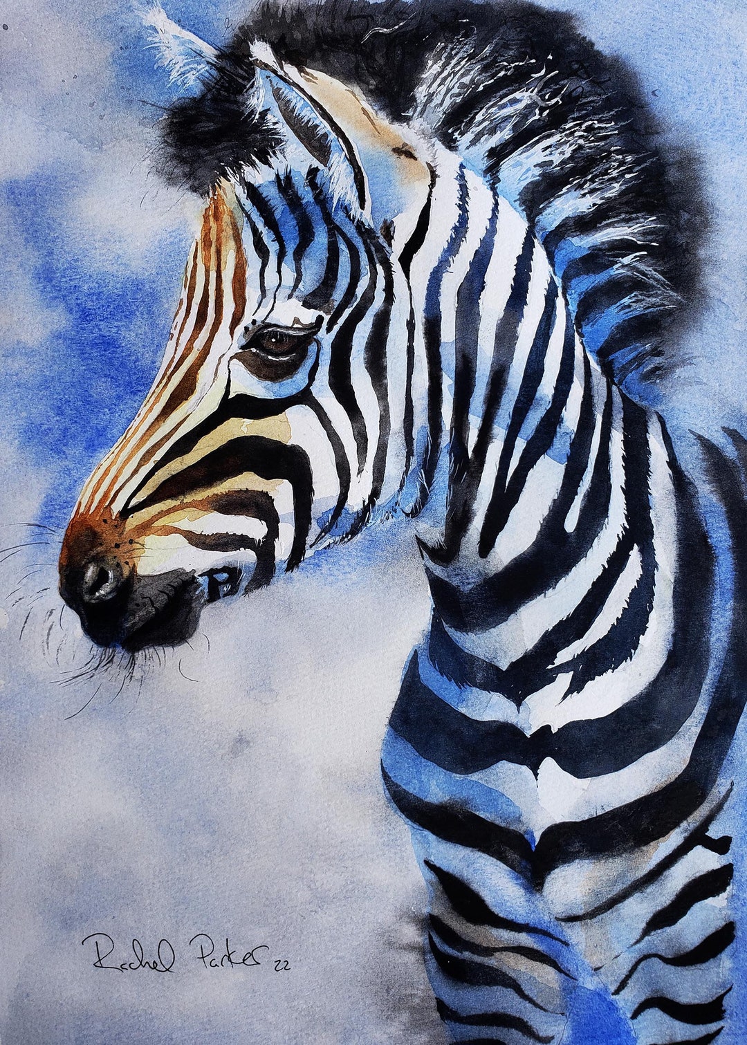 Easy Rainbow Zebra Acrylic painting tutorial step by step Live Streaming