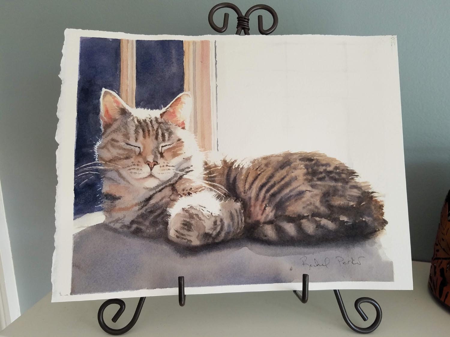 Tabby Cat Art Print | Etsy