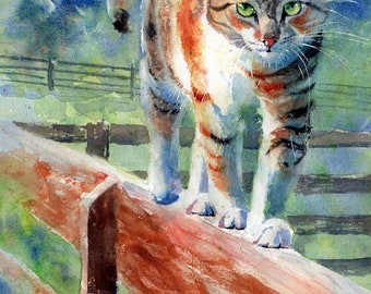 三毛猫の油絵、オリジナルアート、6インチ四方のキャンバス - Etsy 日本