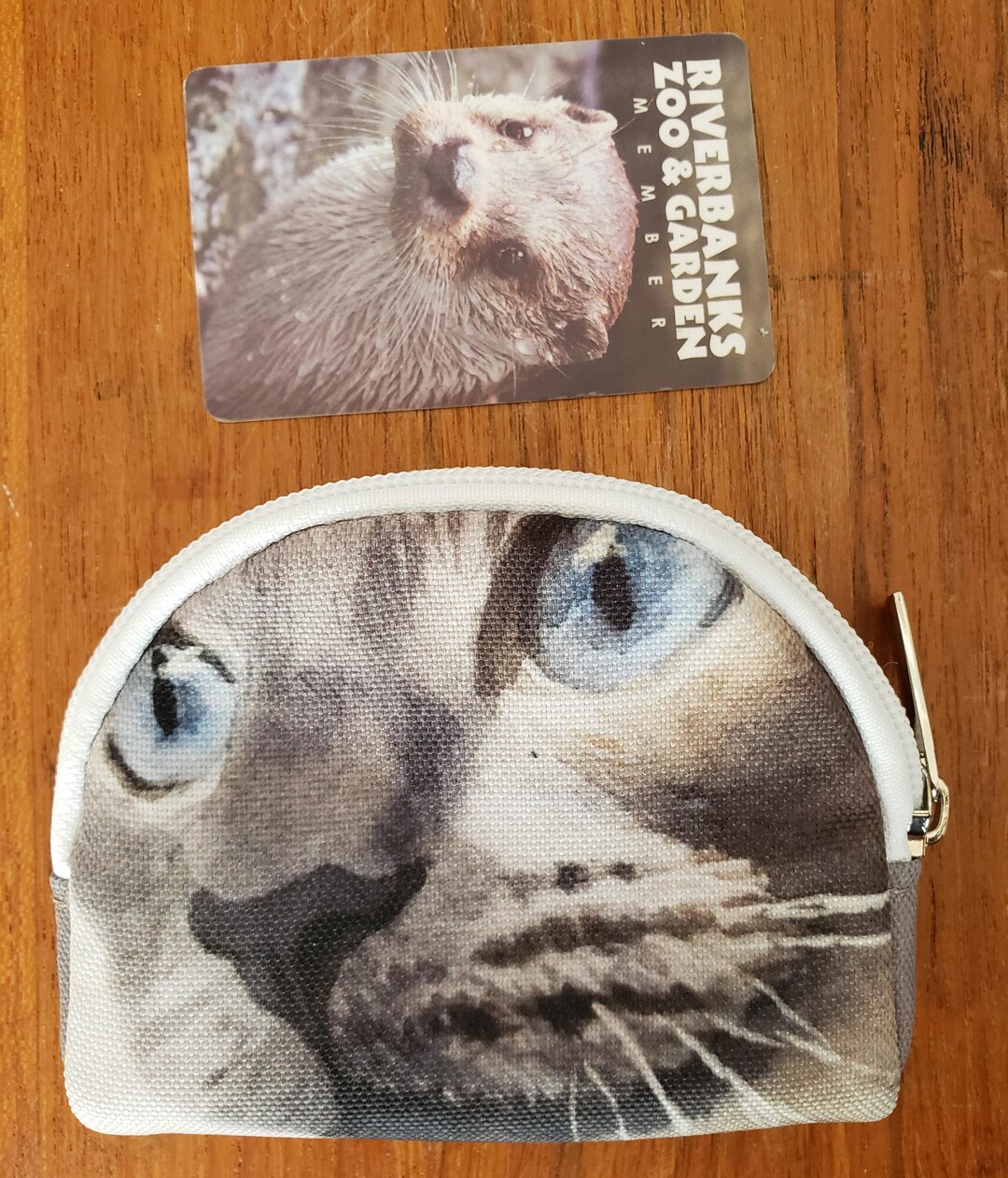 Custom Lilac Point Siamese Cat Gift Art Mini Horseshoe Coin Purse Wallet Small Bag Zipper Pouch