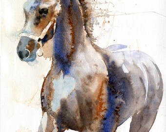 Friesian Horse art Morgan Warmblood Yearling Print of a watercolor Painting Big Large Huge Girls Teens Horse Lover Unique Gift