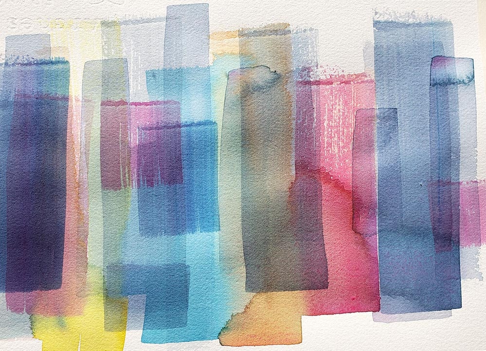 Original Abstract Color Block Contemporary Modern Minimalism Art ...
