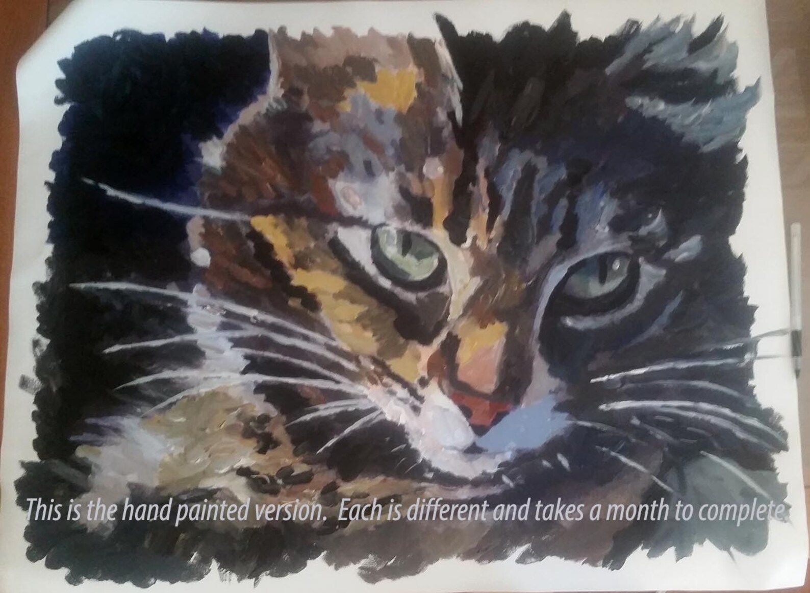 Maine Coon Tabby Cat Art Print of My Watercolor Painting Reproduction ...