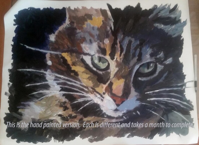 Maine Coon Tabby Cat Art Print of My Watercolor Painting Reproduction ...