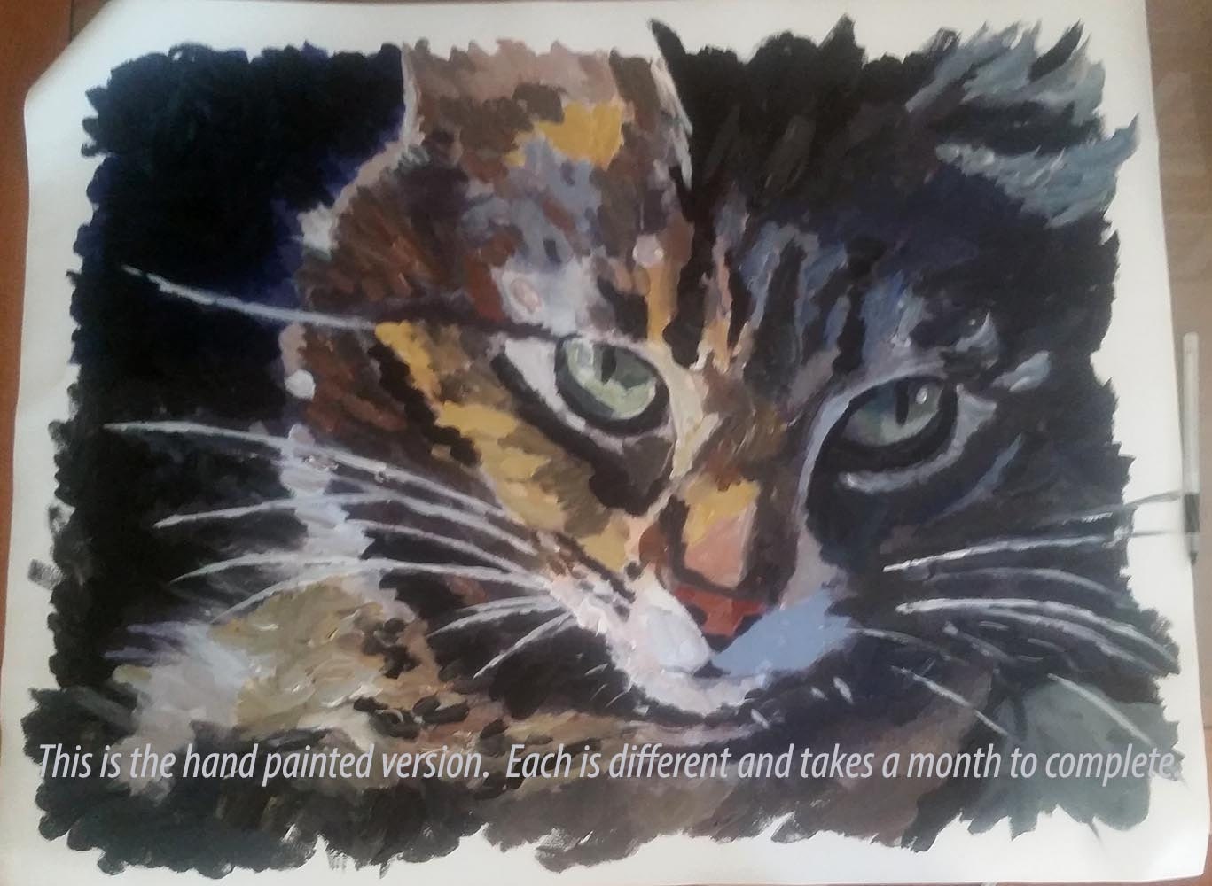 Maine Coon Tabby Cat Art Print of My Watercolor Painting Reproduction ...