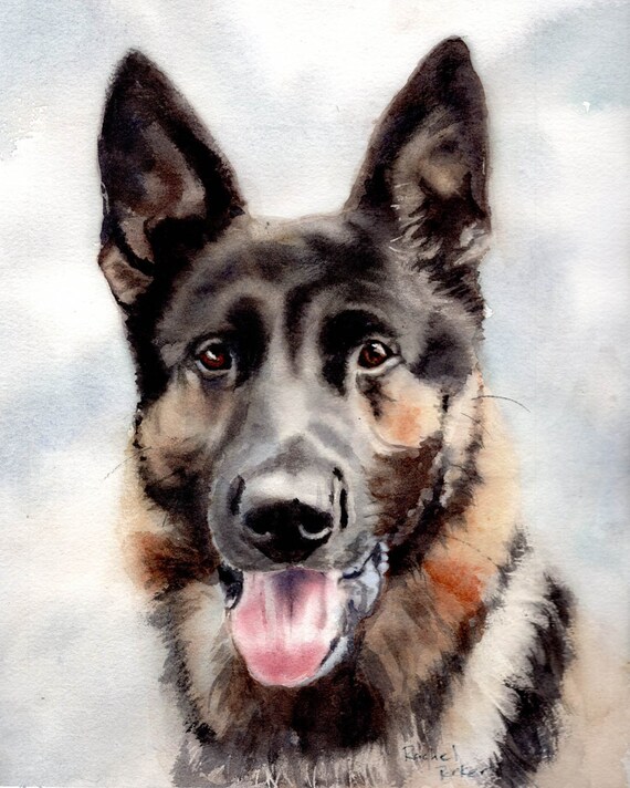 2 Piece German Shepherd PJ Set - Watercolor 2 Piece German Shepherd PJ Set - Watercolor