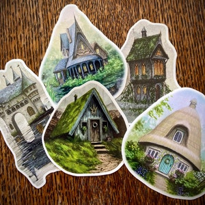 Stickerset - Witch Retreats - bullet journal - grimoire - hekserij - natuurmeditatie - biologisch afbreekbaar