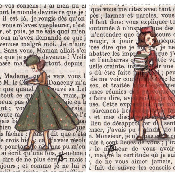 Cartoline - Cartoline libresco dell'annata di Parigi - parigino Ladies
