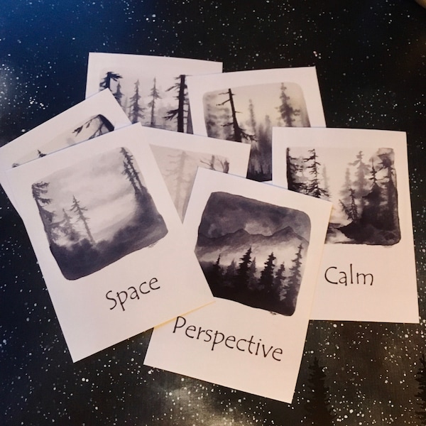 Wisdom of the Forest Oracle Cards: Intuitive ACEO Deck (digital download, print at home, printable)