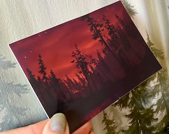 Red Forest stickers - digital artwork - limited edition