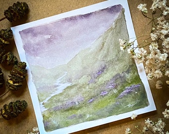 Scottish landscape sticker 10cm - Highland Stream