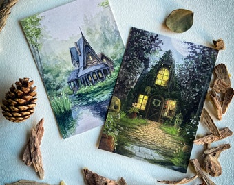 NEW - The Witch Retreats art postcards collection - 10 cards