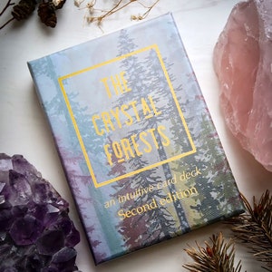 The Crystal Forests Intuitive Card Deck - meditation - yoga gift - oracle cards - forest bathing - mental health