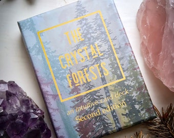 The Crystal Forests Intuitive Card Deck - meditation - yoga gift - oracle cards - forest bathing - mental health