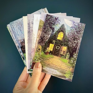 Heksenretraites kunstpostkaartencollectie - 9 kaarten
