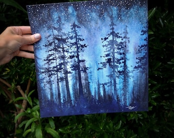 The Blue Goldstone Forest - 12 x 12 print - The Crystal Forests