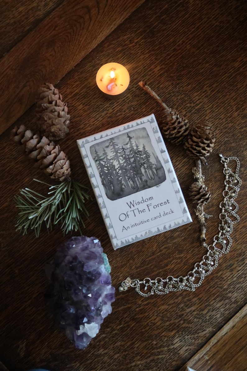 Wisdom of the Forest Oracle Deck - Hand-Painted Intuitive Cards for Meditation, Spiritual Guidance & Daily Reflection image 1