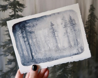 An Invitation - Forest landscape - original watercolour painting