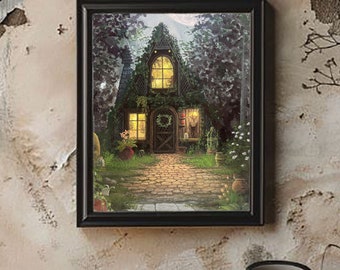 Full Moon Cottage - A5 PRINTS - from The Witch Retreats series