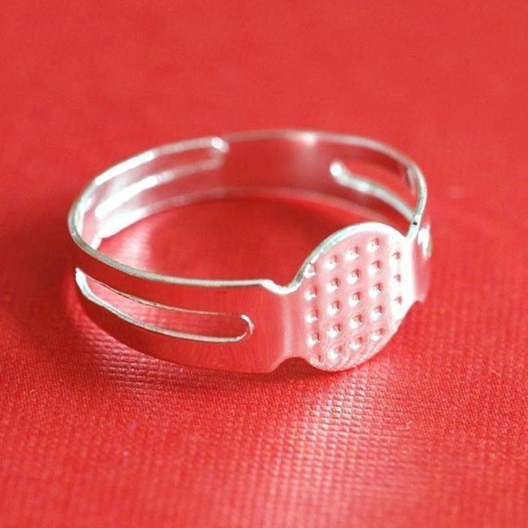 Pad Ring Base 20pcs Silver Finish Pad Ring Base Blank Findings R1 - Etsy