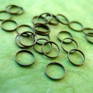 100pcs 8mm Antique Bronze SMOOTH Rings EC1878
